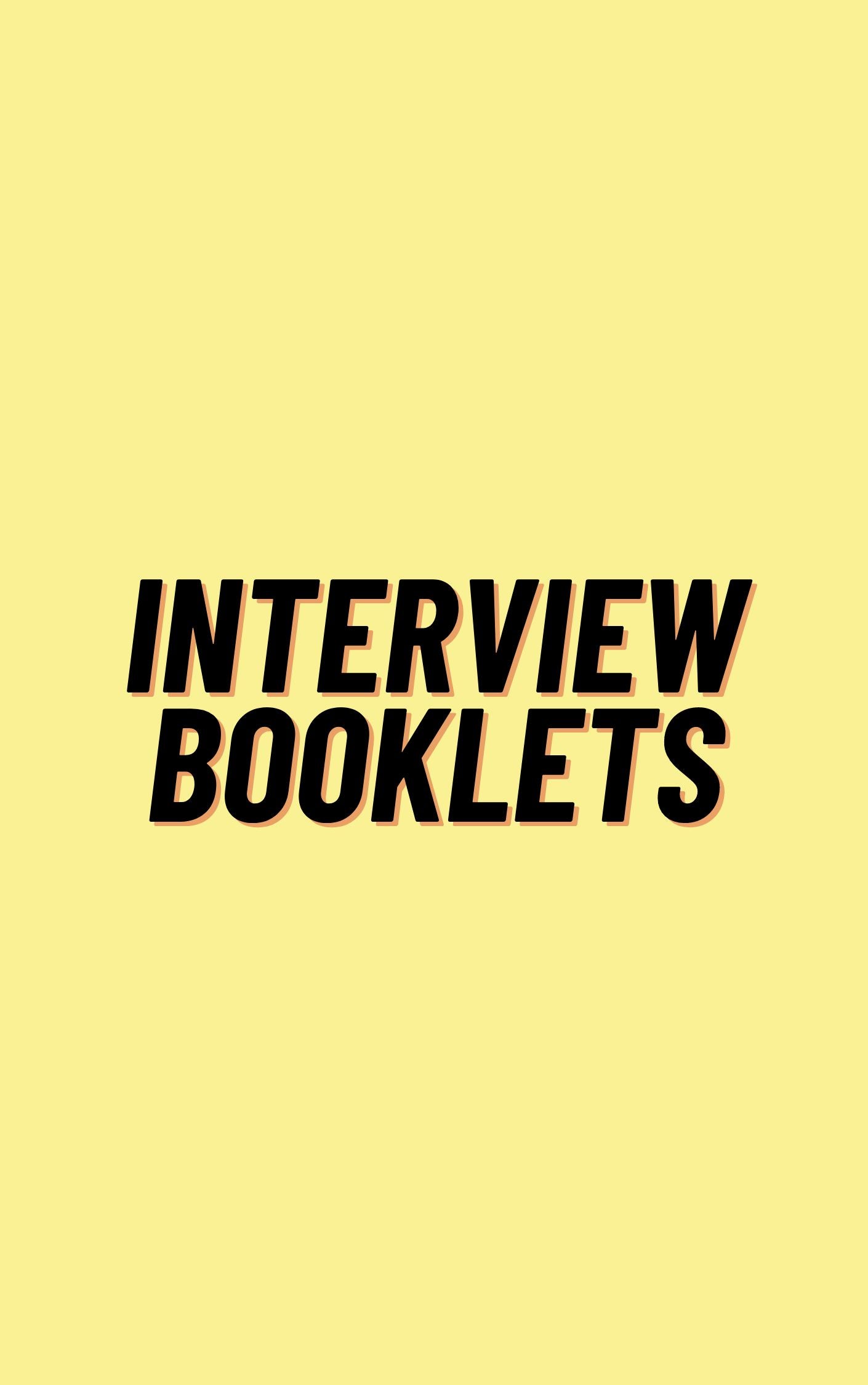 Interview Booklets – Studyplate