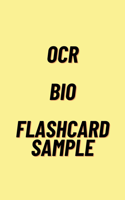 A-Level Biology flashcard sample - OCR