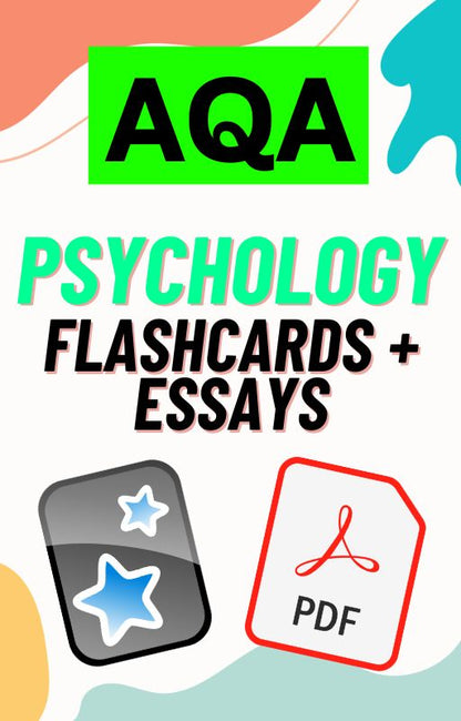 AQA A-level psychology flashcards + example essays