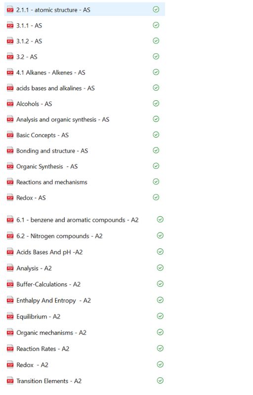 A-Level Chemistry A* Notes and Flashcards - OCR