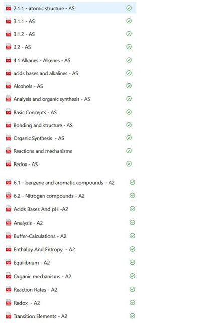 A-Level Chemistry A* Notes and Flashcards - OCR