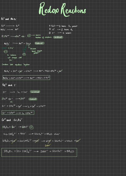 A-Level Chemistry A* Notes and Flashcards - OCR